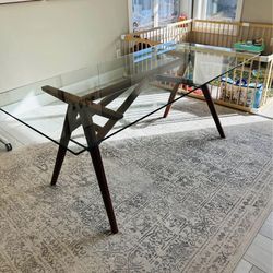 76” Jenson Wood/Glass Dining Table