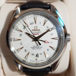 Omega SeaMaster Aqua Terra 43mm Co-Axial Chronometer GMT NEW