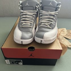 Air Jordan 12 retro white cool grey size 11 come with box $120