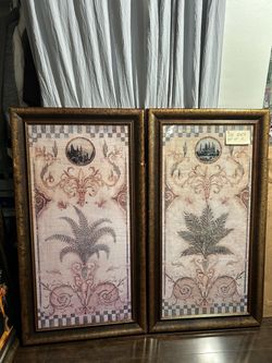 Set of 2 Framed Botanical Wall Art Prints