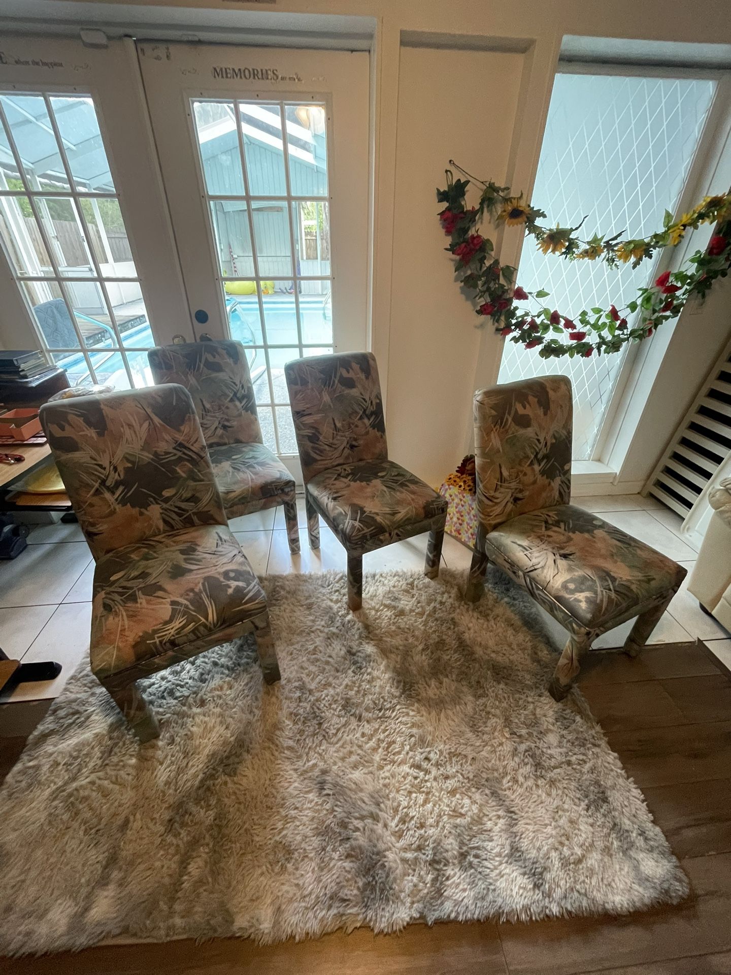 Professionally Upholstered Dining Room Chairs (set Of 4)