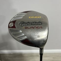 TaylorMade Burner Draw Driver 9.5° RH Stiff Flex Fujikura Reax Superfast 50 Gram