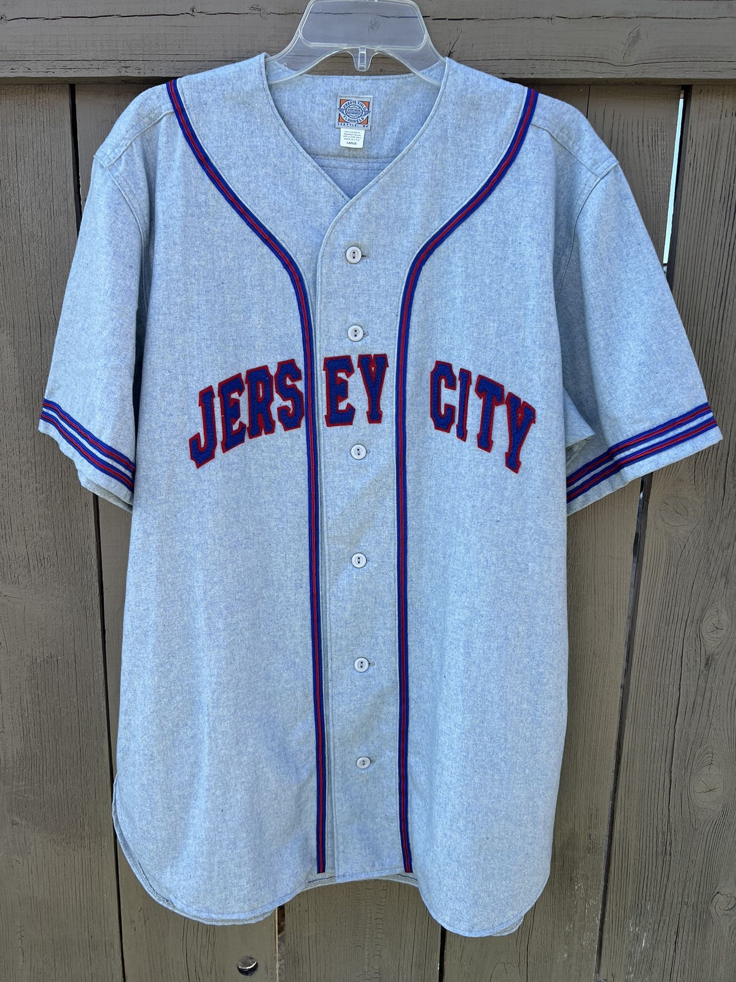 Jersey City Giants Ebbets Field Flannels Bobby Thomson 1946 Road Jersey - Large