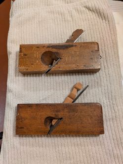 Two Antique Wood Plains 