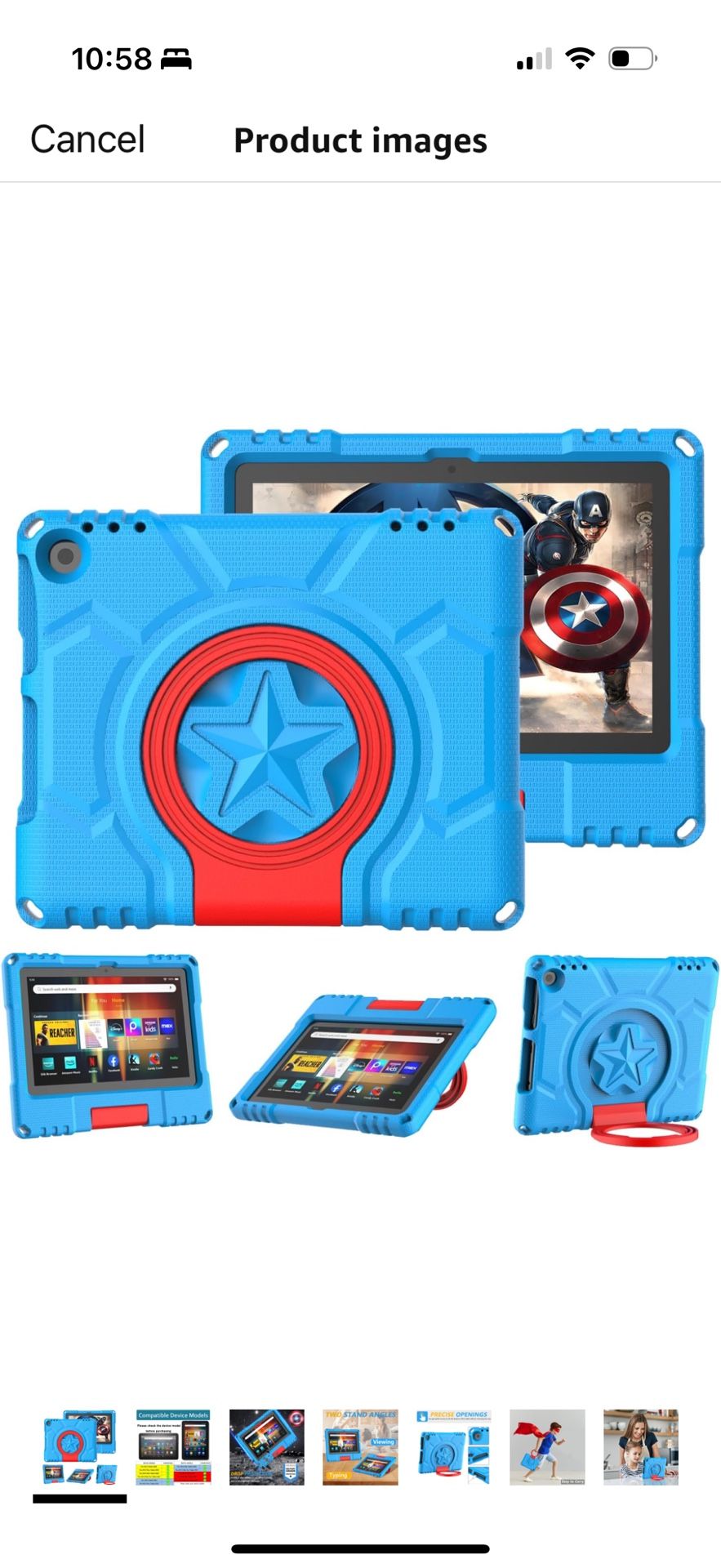 Fire HD 8 Tablet Case for Kids(12th/10th Generation, 2024/2022/2020 Release), Lainergie Lightweight Shockproof Kid-Proof Cover with Convertible Handle