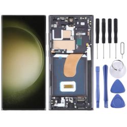 Samsung Galaxy S23 Ultra 5G SM-S918B EU Edition 6.78 inch OLED LCD Screen Digitizer Full Assembly with Frame(Black)