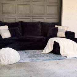 FREE DELIVERY BLACK SECTIONAL SOFA