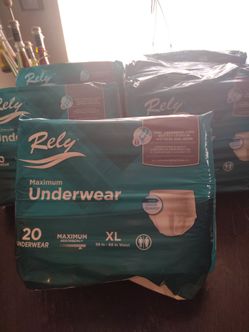 XL  20 count underwear 5 packages