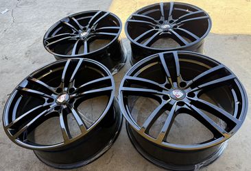 22” Wheels Gloss Black with Tires fit Porsche Cayenne Panamera 