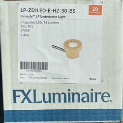 FX - LP Series 1 LED Submersible Light - Horizontal Standard Lead - Natural Brass