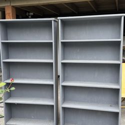 2 Bookcases 5 Shelves $25 Each