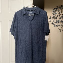 FLX Blue Polo Shirt Size L