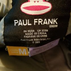 Kids Green Paul Frank Snow Pants Size M
