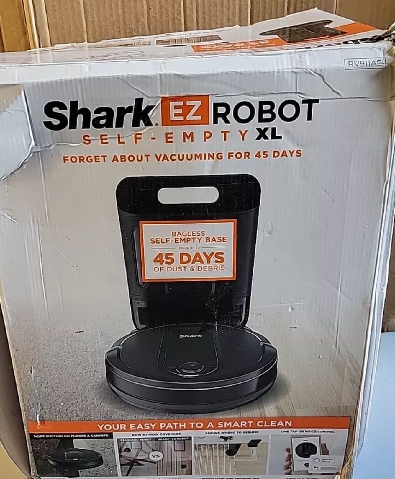 🎁 $180 Shark EZ Robot Vacuum with XL Self-Empty Base (RV911AE) OPEN BOX/WHS E16D