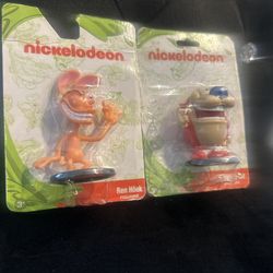 Ren and Stimpy Figurines Nickelodeon Collectible Toy 2" Figures Cake Toppers Cp1