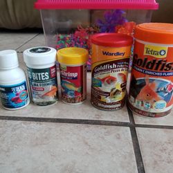 Small Goldfish Tank And Supplies