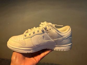 Nike Dunk Low Triple White – Size 5.5Y