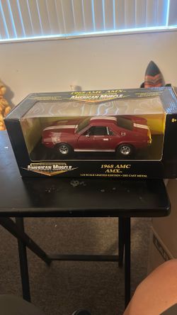 1969 AMC AMX Red 1/18 AMERICAN MUSCLE ERTL 32512 Miniature Car Collection