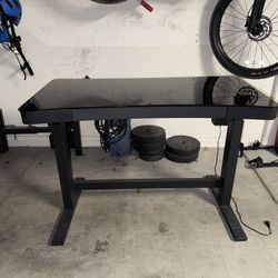 Adjustable height standing desk + chair for sale
