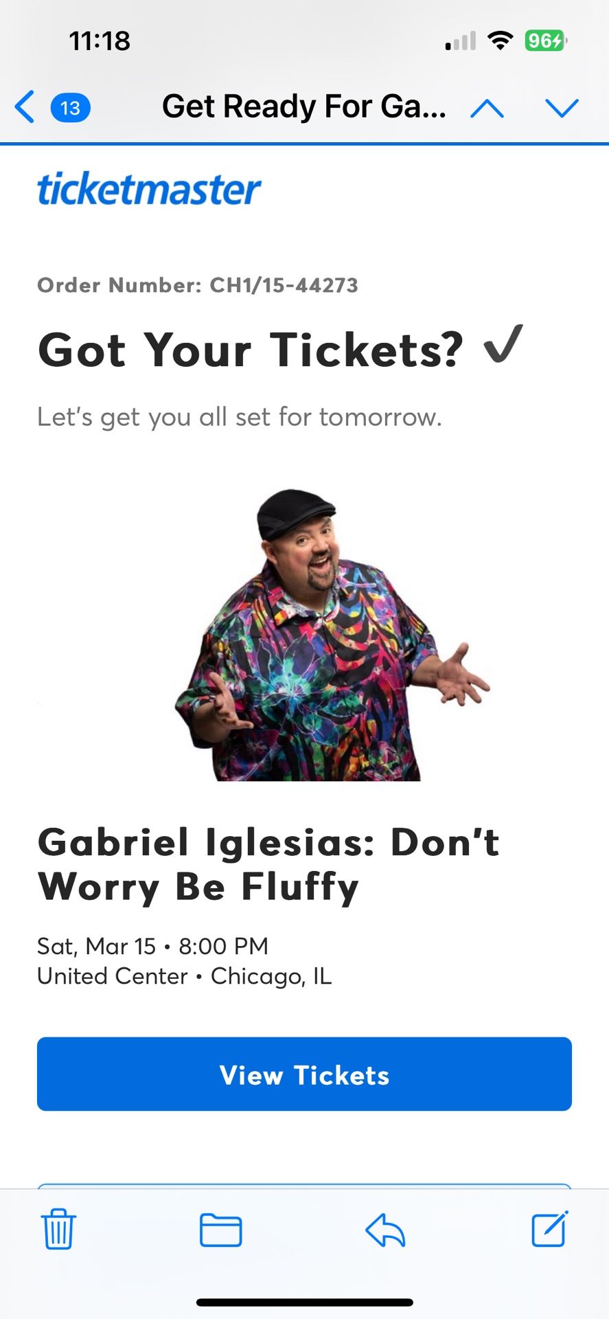 Fluffy Tickets For Sale 3/15 Show