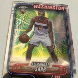 Alexandre SARR Topps Chrome Rookie Card