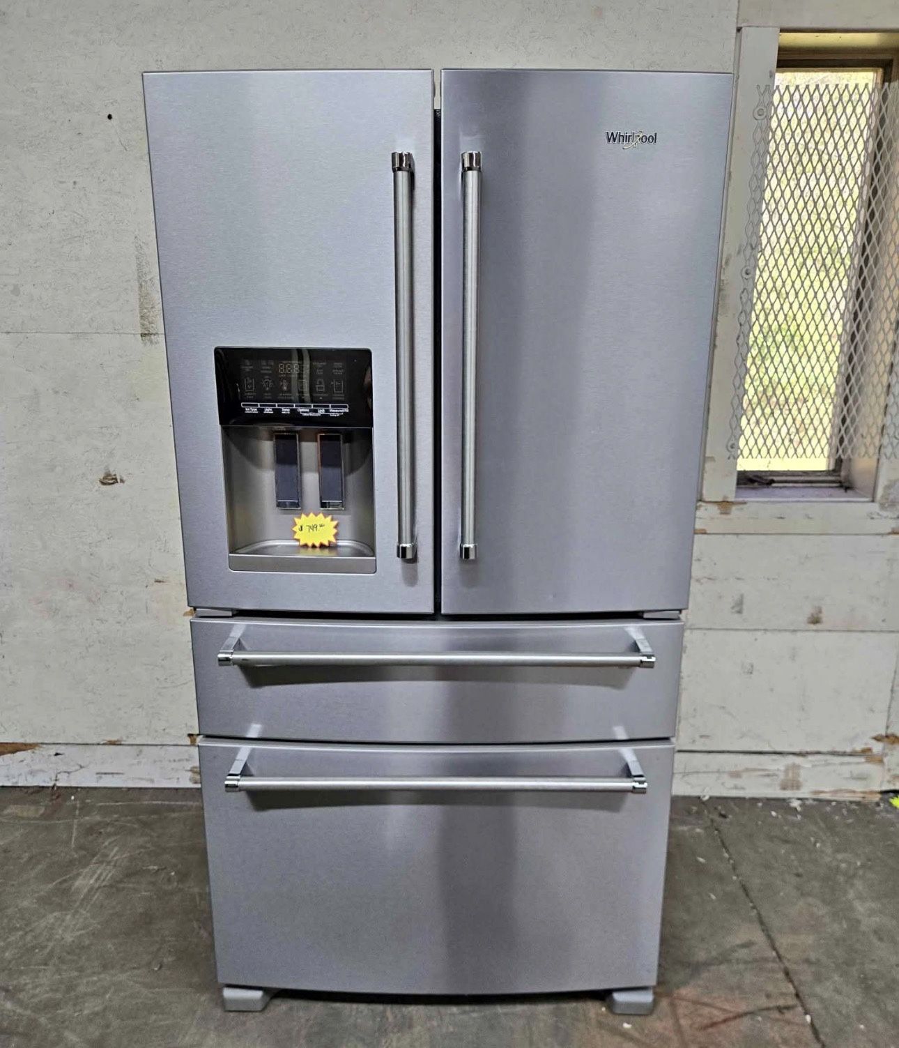 36in whirlpool French door refrigerator nice and clean