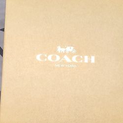 COACH Leather Dog Collar Khaki/saddle Color 