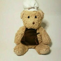 GUND Godiva Brown Teddy Bear Chef Hat Apron Tan 8" Plush Stuffed Animal