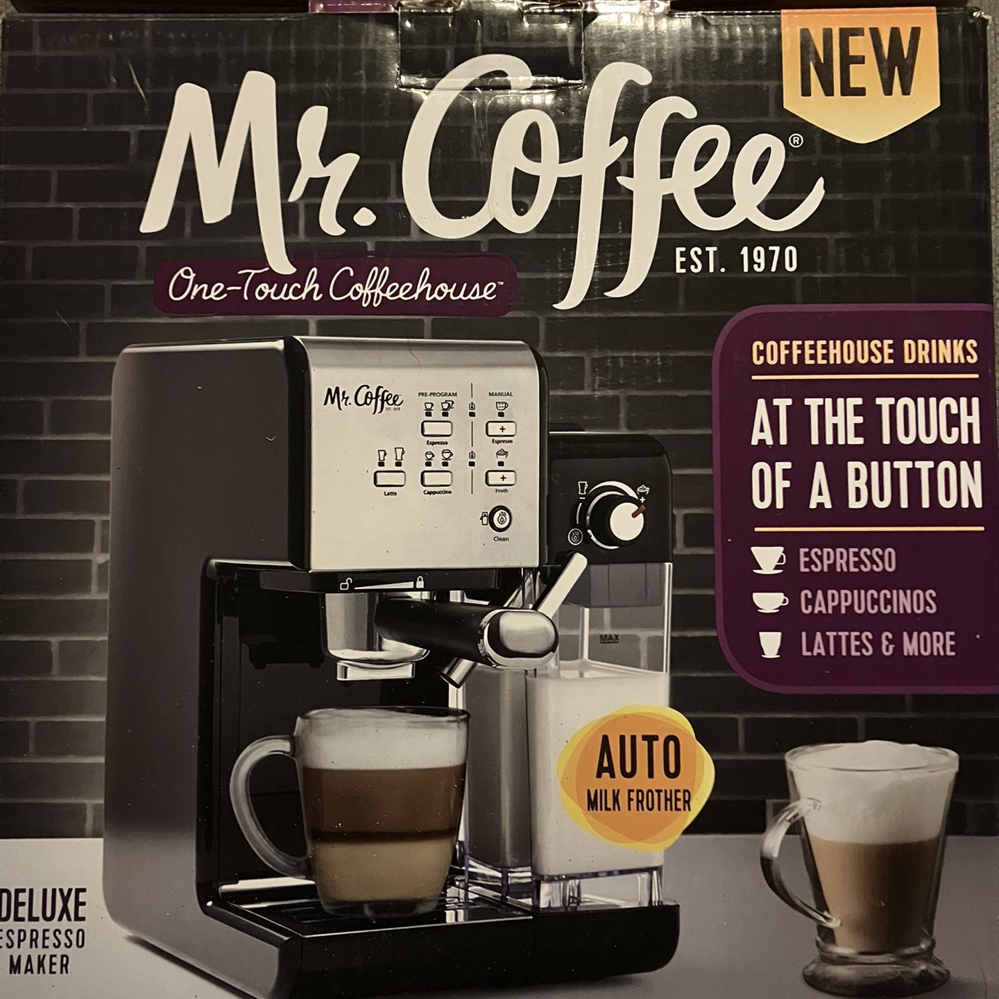 Mr. Coffee New One-Touch CoffeeHouse Espresso, Cappuccino, and