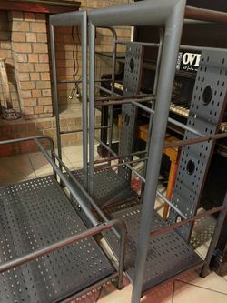 Gray Metal And Glass Media Center