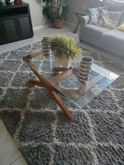 Glass coffee table