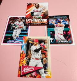 MLB Baseball - TOPPS 2024 ‘Bryce Harper Fan Bundle’ Set (x4 Cards, NM)