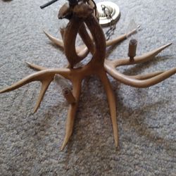DEER. RACK  3 LIGHT. FIXTURE HANGS 2 FOOT 
