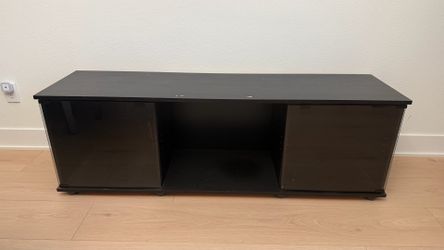 48 inch TV stand with glass doors