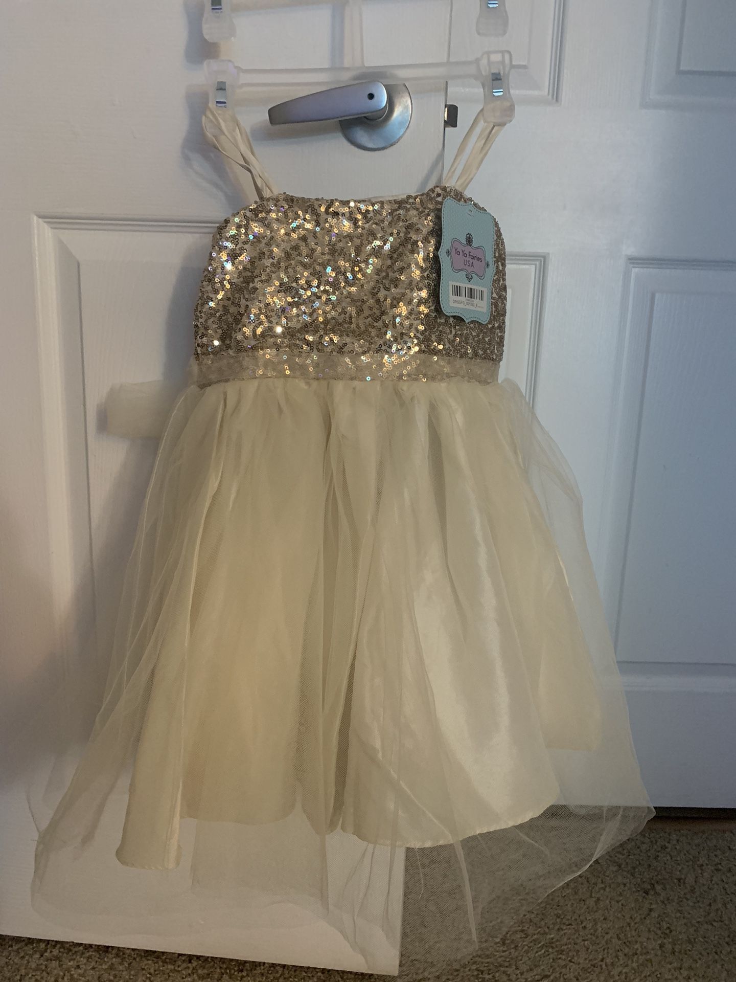 Holliday Gold Sequins Girl Tutu Party Dress Size 6 CHRISTMAS DRESSES 