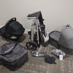 Uppababy Vista V2 STROLLER v3 Bassinet V2 Mesa Car Seat & Toddlerseat Bundle