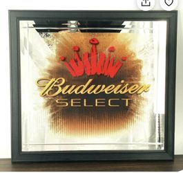 Vintage Budweiser Select Bar Mirror