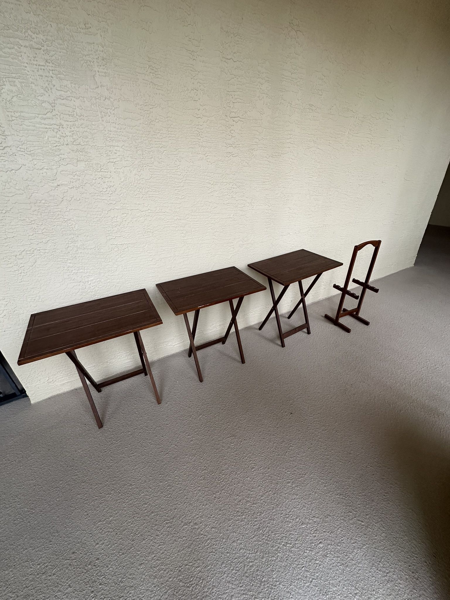 TV Folding Tables (3) & Stand