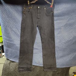 Vintage Levi's 501 Jeans 38x34 Black Button Fly Men's Jeans *imperfect