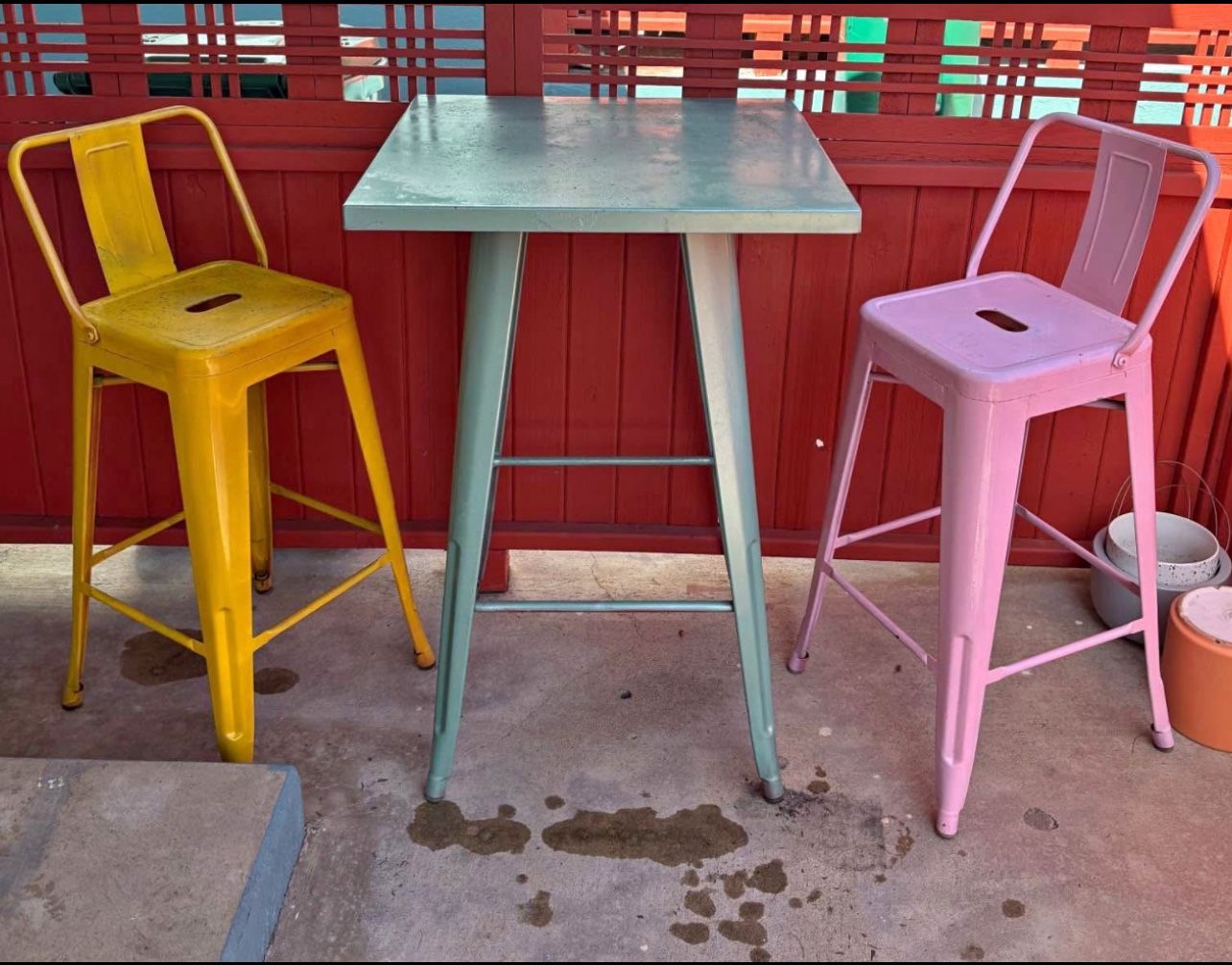 Stool and Table Set