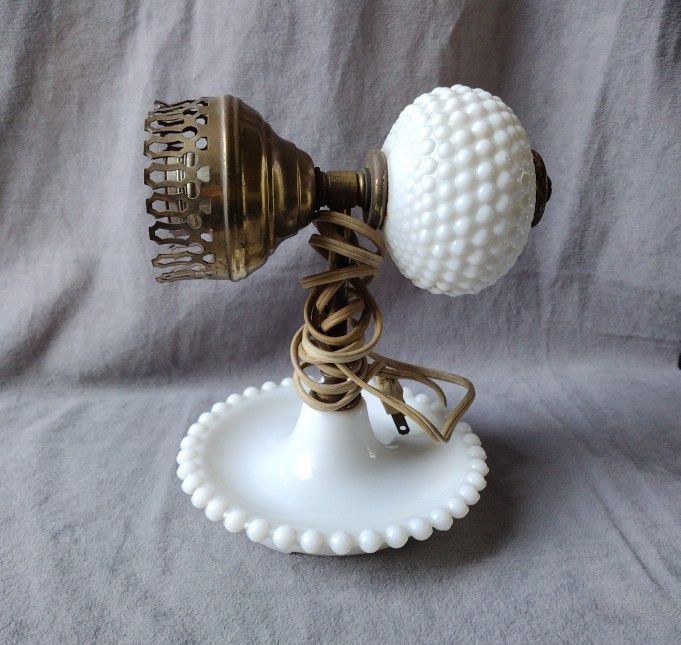 Antique White Glass Lamp


