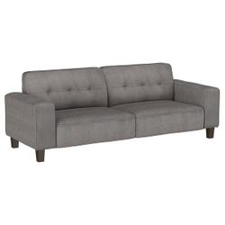 Upholstered Tufted Sofa Charcoal