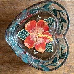 Small Glass Heart Dish