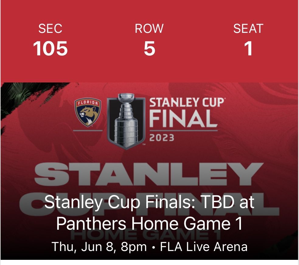 Florida Panthers Stanley Cup Finals Game 1