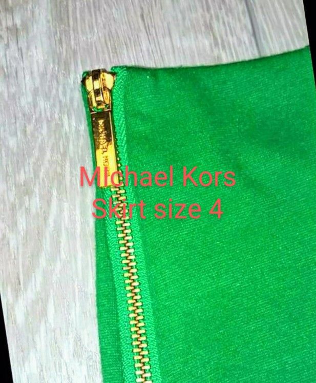 4 MICHAEL KORS WOMENS SKIRT SIZE 4 GREEN