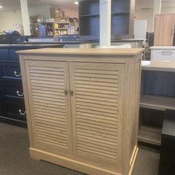 Sideboard Buffet Cabinet with Storage - Farmhouse Kithcen Buffet Table, Accent Large Side Board, 2 Shutter Style Doors and Adjustable Shelves, Modern 