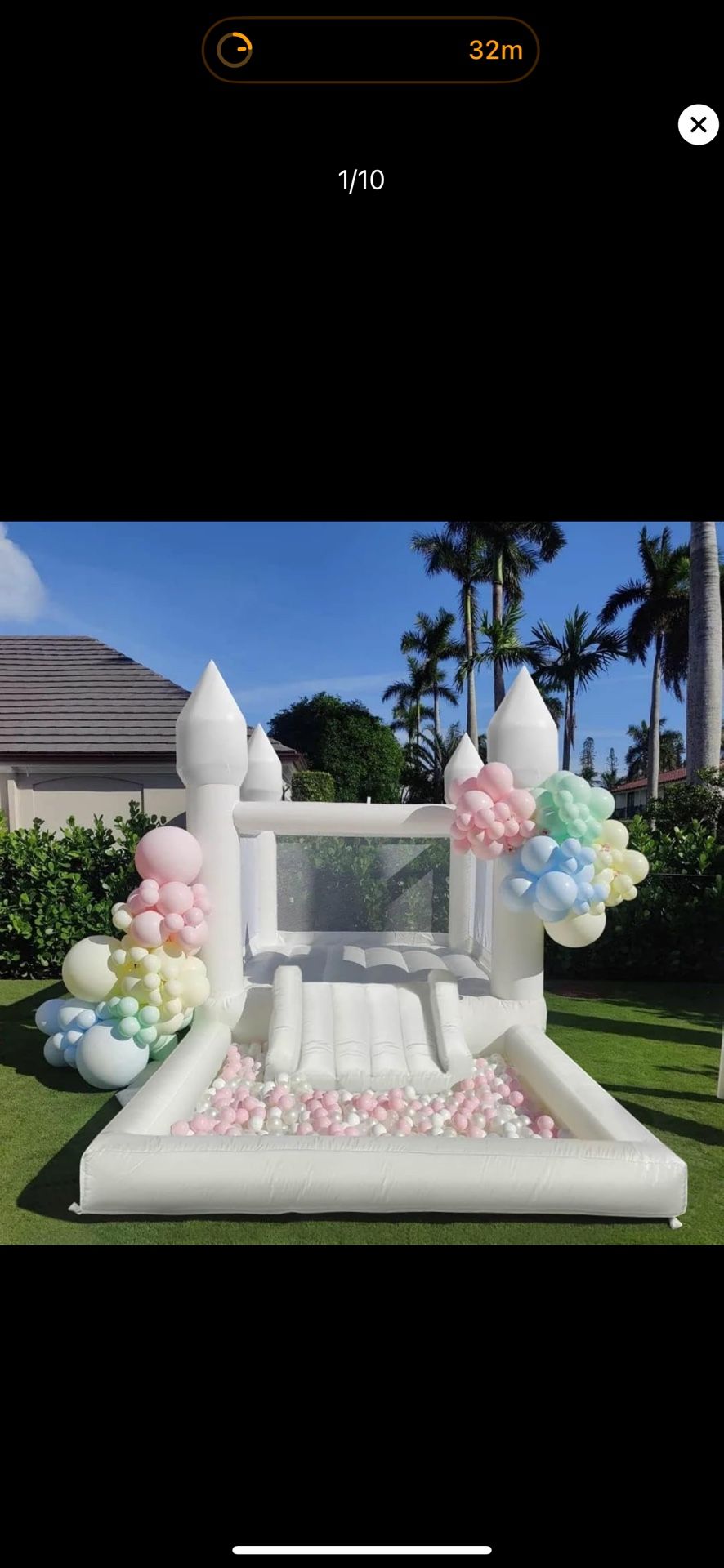 White Inflatable Bounce House