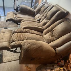 Brown Recliner Couch 