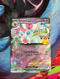 Sylveon Ex #100 Pokemon TCG Black Star Promo 30th Celebration Anniversary