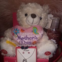 Mother's Day Recordable Bear Gift Basket 